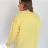 Luxe Ribbed Raglan Top-Yellow