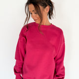 Crewneck Fleece-Pink