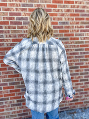 The Laura Plaid Button Up- White