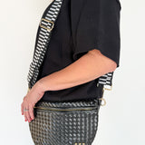 Raw Edge Sweater Top- Black