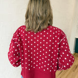 Polka Dot Sweater- Red