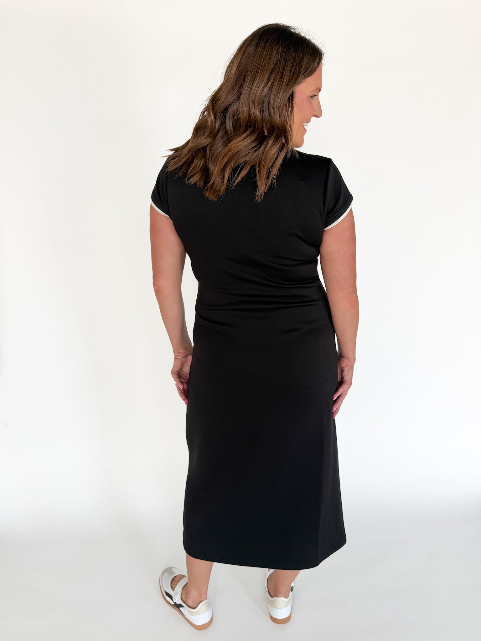 Scuba Midi Dress- Black - Ana Patricia Boutique