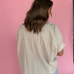 Striped Dolman Sleeve Top- Chocolate - Ana Patricia Boutique