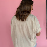 Striped Dolman Sleeve Top- Chocolate - Ana Patricia Boutique