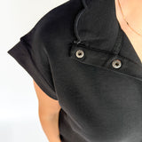 Solid Jersey Dress -Black