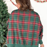 Holly Jolly Plaid Pullover- Green