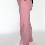 Fleece Wide Leg Sweatpants- Pink