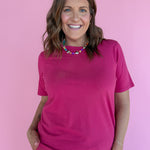 Classic Boxy Fit Tee- Pink - Ana Patricia Boutique