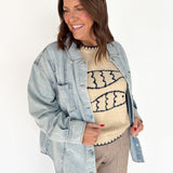 Oversized Denim Shirt Jacket-Light