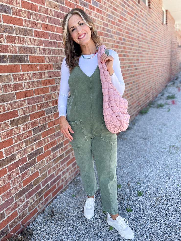 The Amara Overalls- Olive