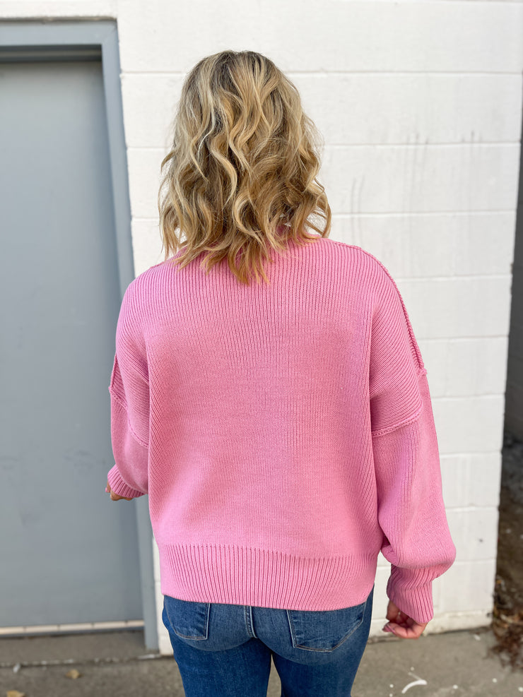 The Helen Sweater- Rose Pink