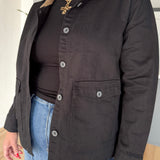 Twill Barn Jacket- Black - Ana Patricia Boutique