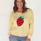 Strawberry Icon Sweater- Yellow
