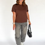 The Mali Basic Tee-Brown - Ana Patricia Boutique