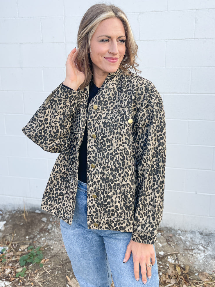 The Leopard Denim Jacket