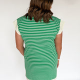 The Molly Stripe Dress- Green