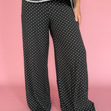 Polka Dot Pants-Black