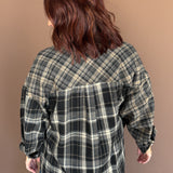 Two Tone Plaid Button Up