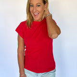 They Ivy Basic Tee- Cherry Red