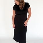 Scuba Midi Dress- Black - Ana Patricia Boutique