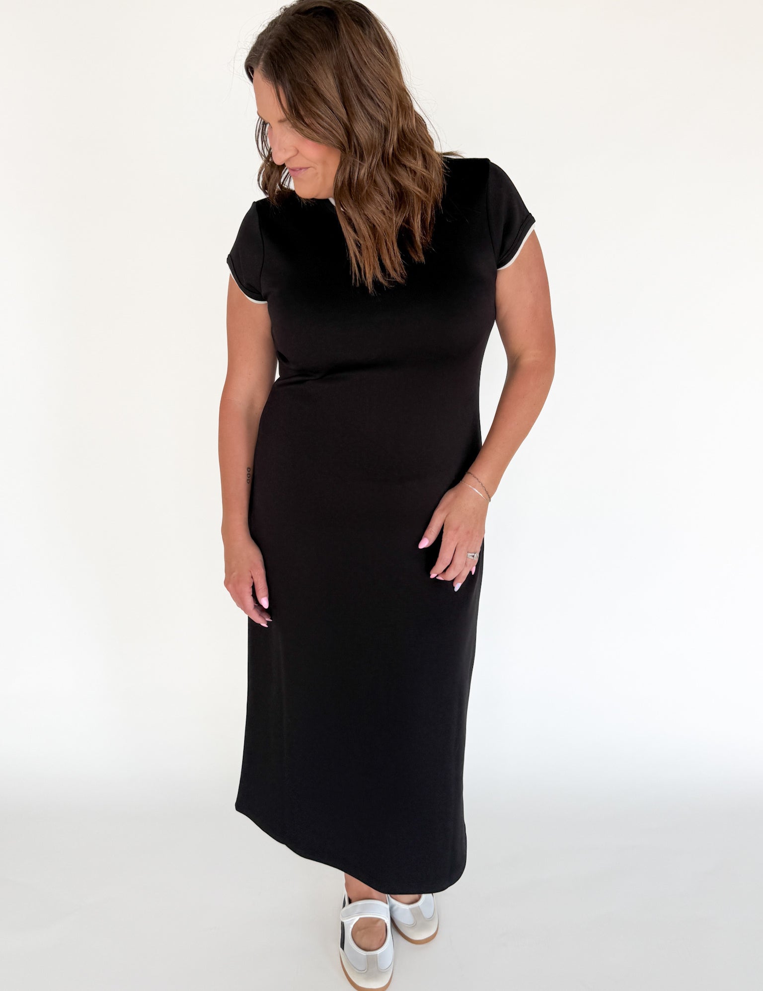 Scuba Midi Dress- Black - Ana Patricia Boutique