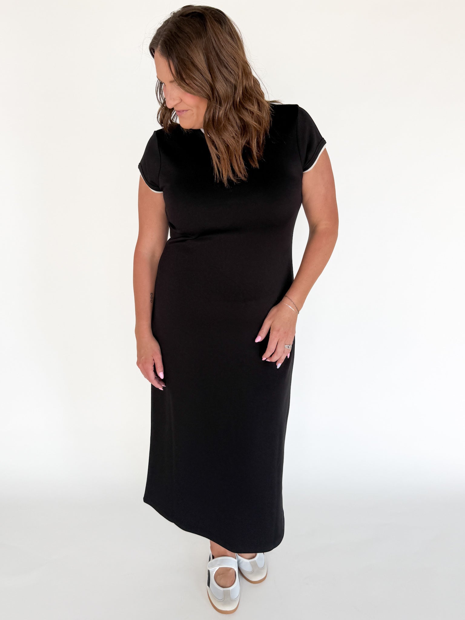 Scuba Midi Dress- Black - Ana Patricia Boutique