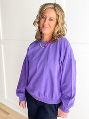 Comfort Crush Pullover- Purple