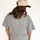 Crew Neck Short Sleeve Top- Heather Grey - Ana Patricia Boutique