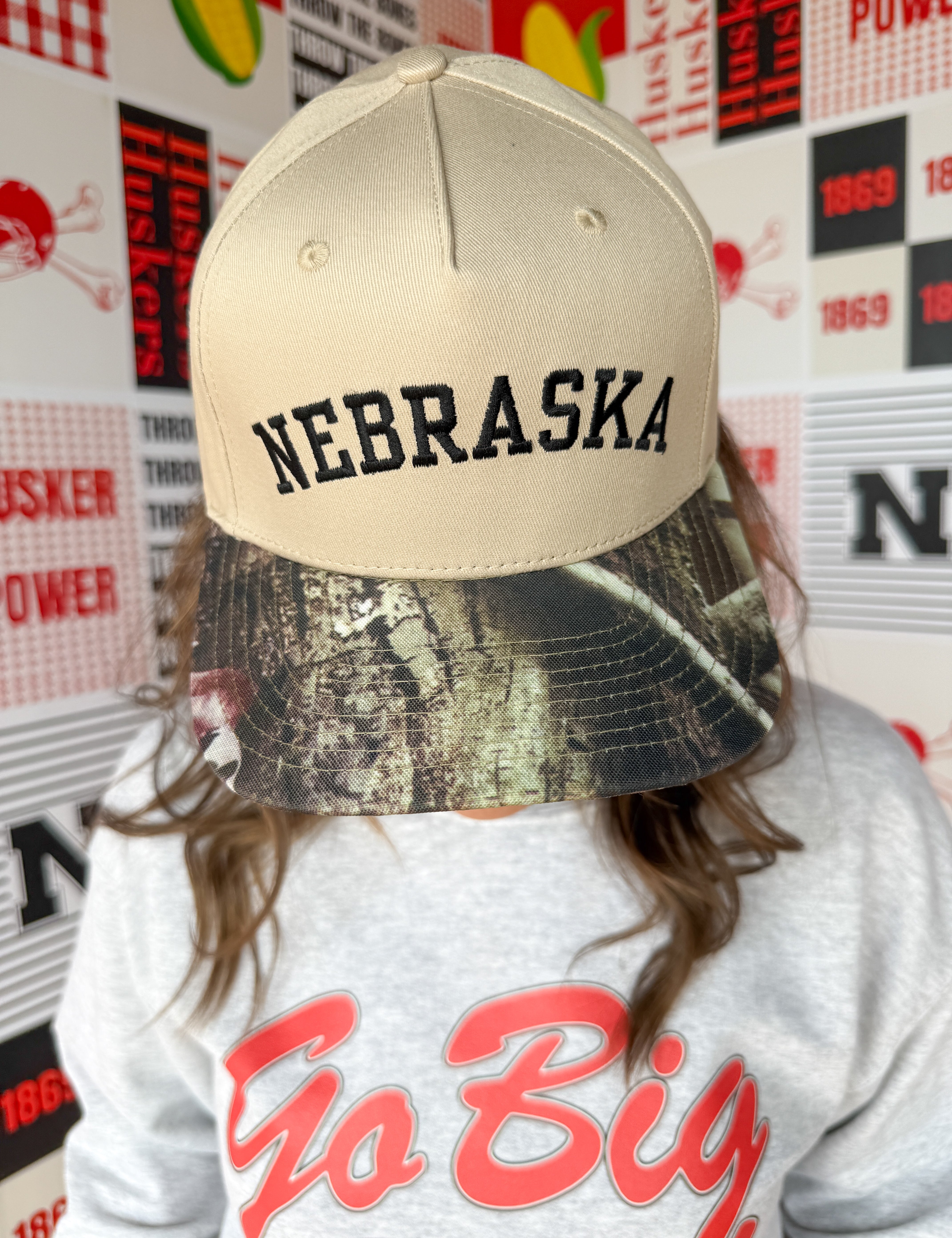 Nebraska Camo Hat - Ana Patricia Boutique