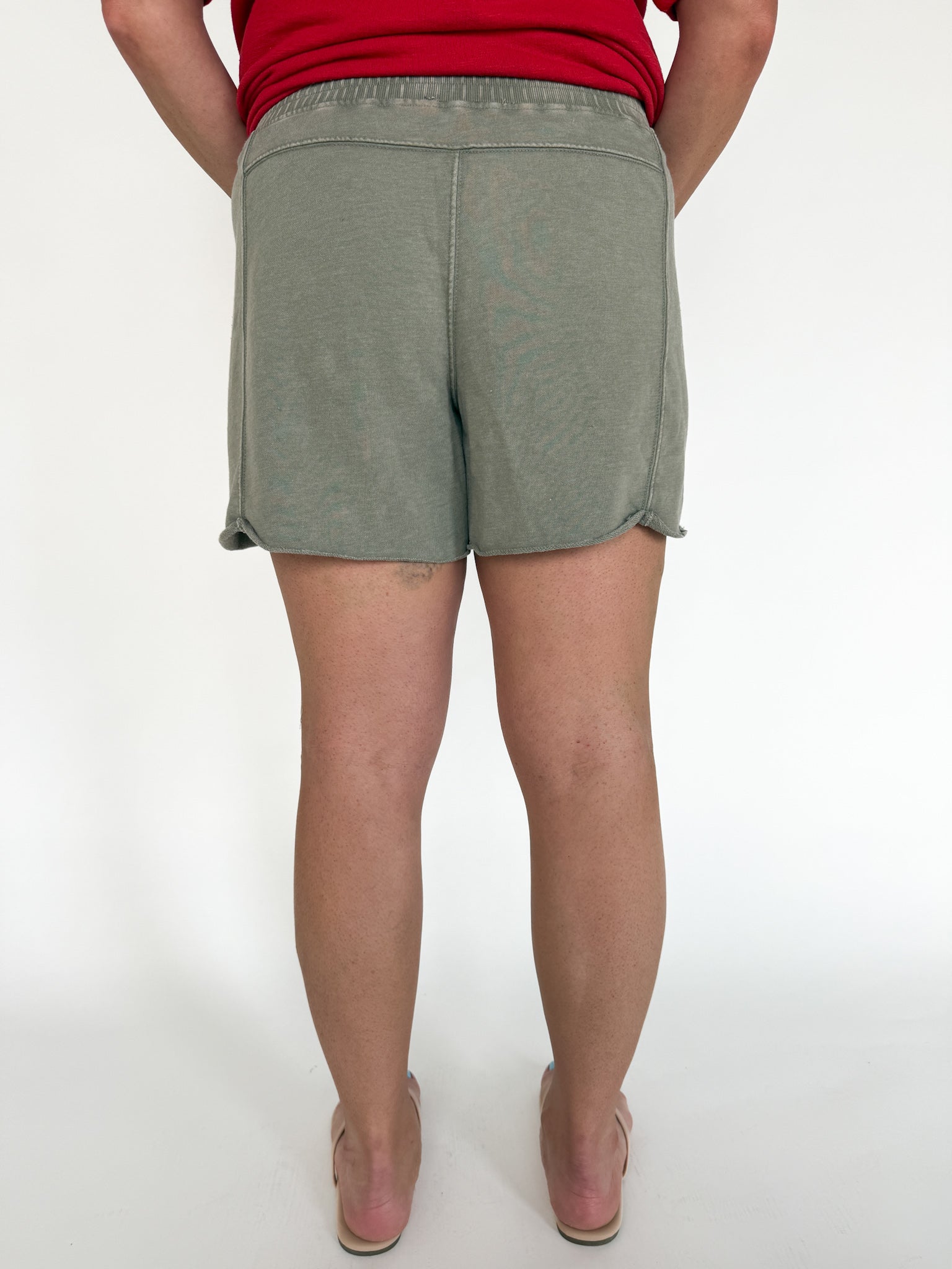 Mineral Wash Terry Short-Olive - Ana Patricia Boutique