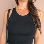 Soft Core Round Neck Tank- Black - Ana Patricia Boutique