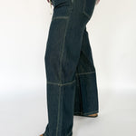 Wide Leg Denim Pants- Dk Denim - Ana Patricia Boutique