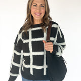 Black and White Check Sweater