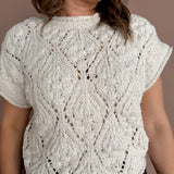 Cap Sleeve Crochet Top- Cream