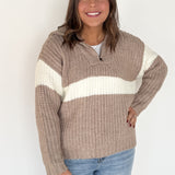 Chunky Knit Half Zip Sweater