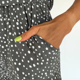 Cowl Neck Polka Dot Jumpsuit