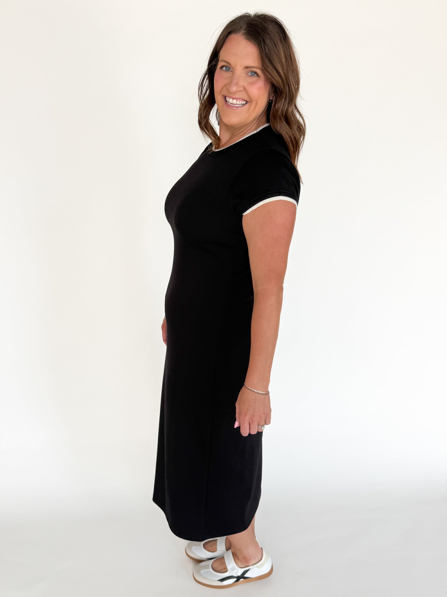 Scuba Midi Dress- Black - Ana Patricia Boutique