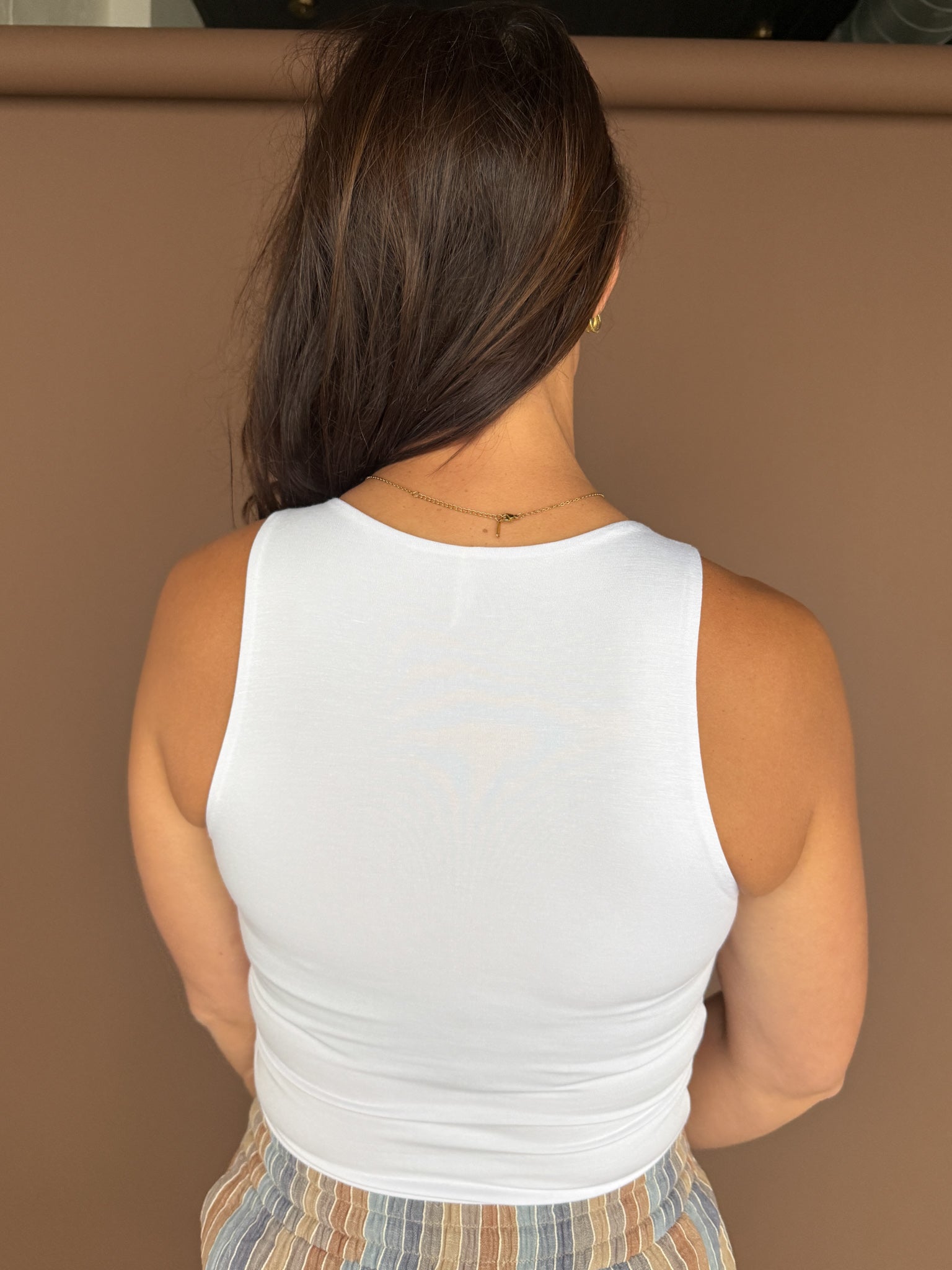 Soft Core Round Neck Tank- Off White - Ana Patricia Boutique