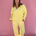 Windbreaker Track Pants- Yellow - Ana Patricia Boutique