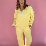 Windbreaker Track Pants- Yellow - Ana Patricia Boutique