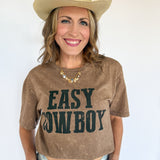 Easy Cowboy Graphic Tee- Mocha