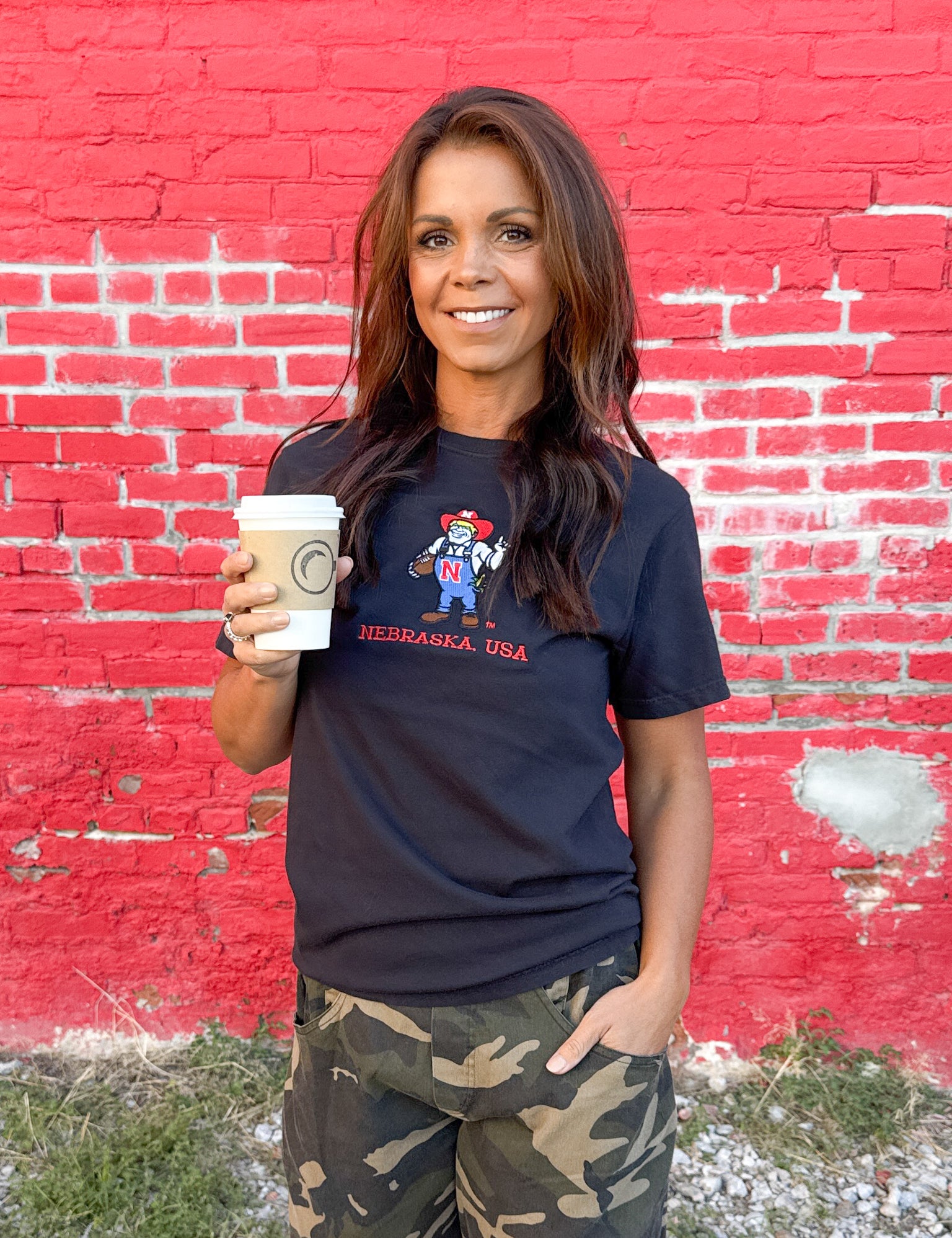 Herbie Embroidered Tee- Black - Ana Patricia Boutique