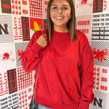 Nebraska Ritter Crewneck- Red