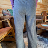 Wide Leg Sweatpants- Ash Black