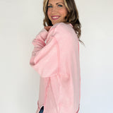 Double Ribbed Pullover- Pink - Ana Patricia Boutique