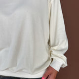 Mineral Wash Crewneck- Cream