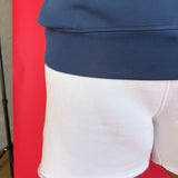 V Neck Piping Top- Navy - Ana Patricia Boutique