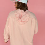 Pink Crochet Hoodie - Ana Patricia Boutique