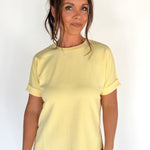Luxe Ribbed Lounge Tee-Yellow - Ana Patricia Boutique
