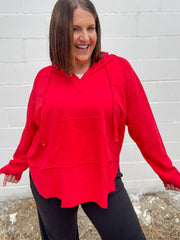 The Huddle Pullover- Red